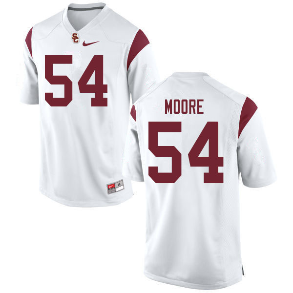 Men #54 Clyde Moore USC Trojans College Football Jerseys Sale-White